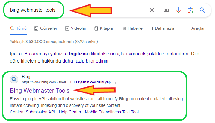 Bing webmaster toolsa giriş yapma nasıl yapılır