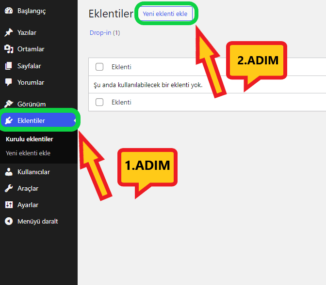 Contact form 7 kurulum