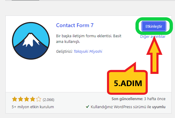 Contact from 7 eklentisi yükle
