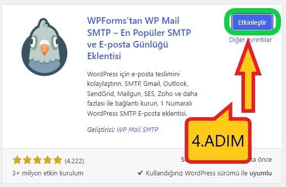 Wp Mail SMTP Etkinleştirme
