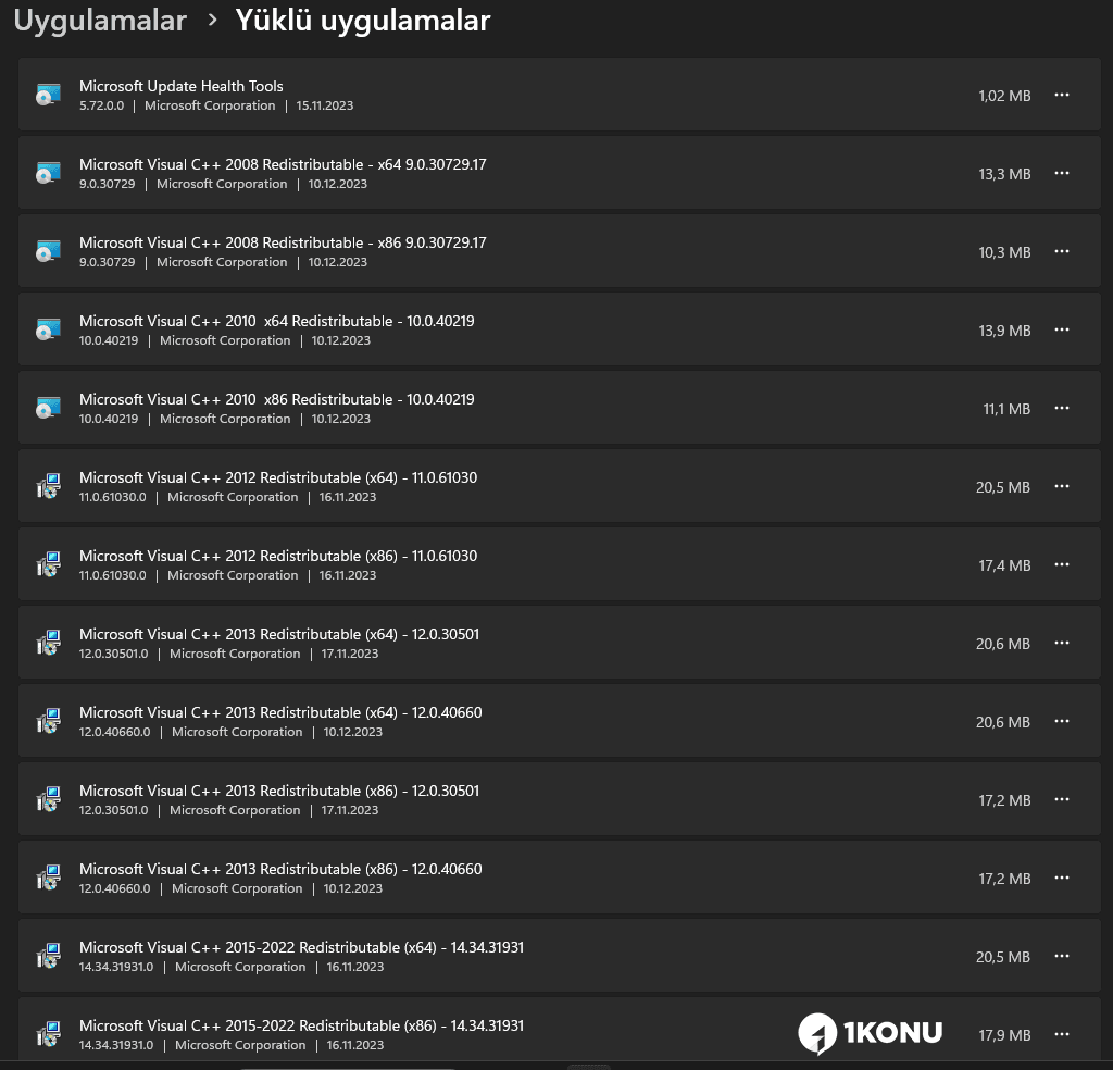 visiual studio kaldırma