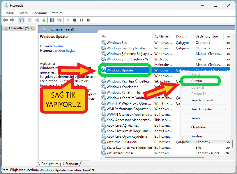 Windows Update Yükleme Hatası 0x80070103 (Çözüldü) 7 Windows update durdurma