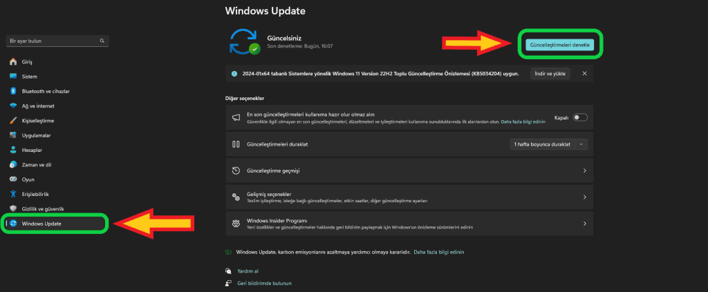 Windows Update Yükleme Hatası 0x80070103 (Çözüldü) 1 Windows update açma