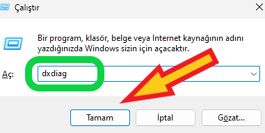 dxdiag komutu