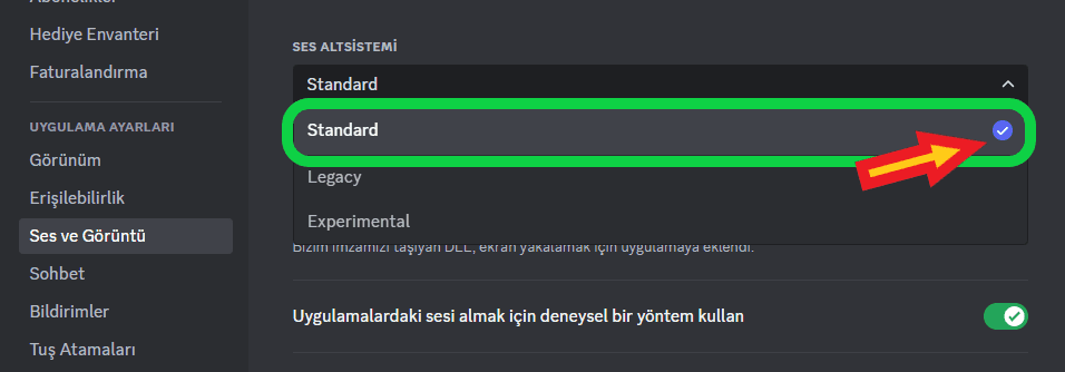 Discord ses alt sistemi