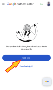 Authenticator uygulamasında giriş için kod ekleme