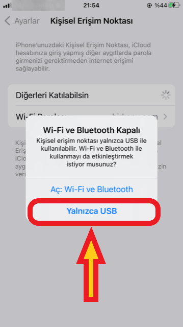 Kişisel erişim noktası, Yalnızca USB