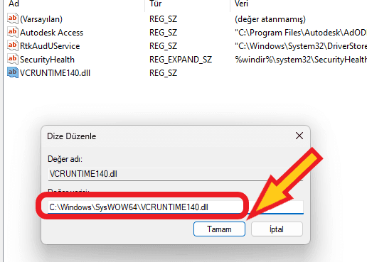 VCRUNTIME140.dll hatasının çözümü