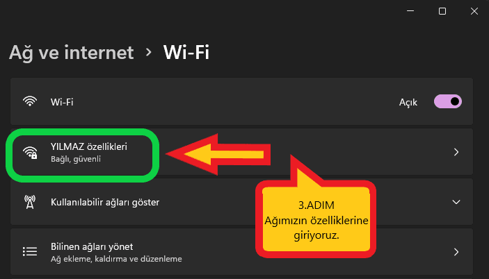 Windows 11 ağ özellikleri