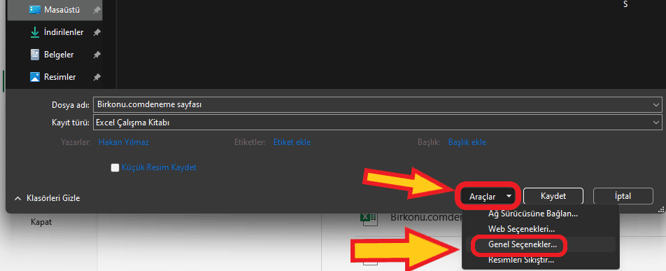 excel parola nasıl kaldırılır