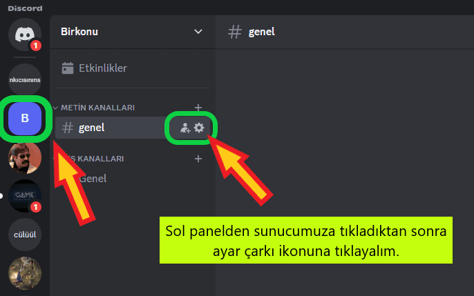 sahip olduğun sunucular var hatası