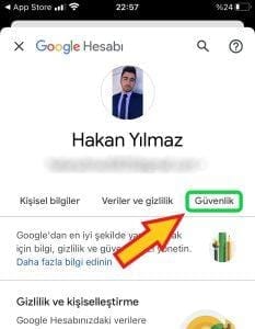 gmail güvenlik işlemleri