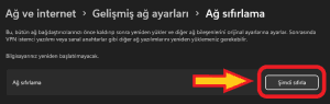 ağ sıfırlama