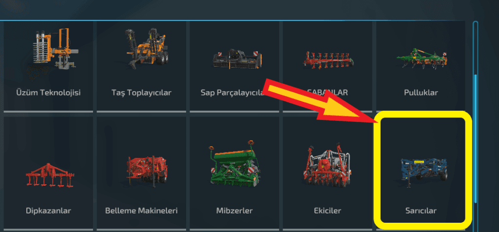 farming simulator 22 aletler kategorisi FS22