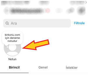 instagram notlar nasıl görünür
