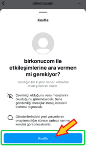 İnstagram Görüldü Olmadan Mesaj Okuma 5 instagram profil kısıtlama