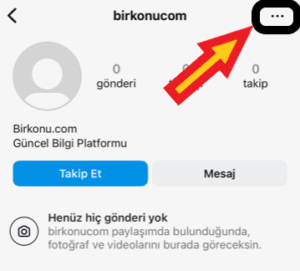 İnstagram Görüldü Olmadan Mesaj Okuma 3 instagram profil üç nokta