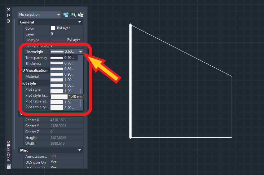 autocad çizgi kalınlığı değiştirme