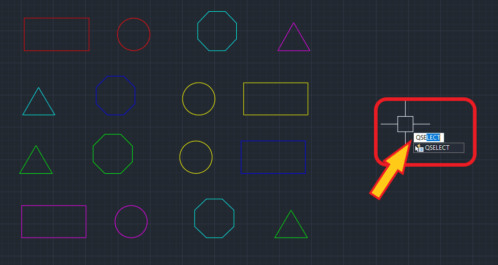 autocad qselect komutu